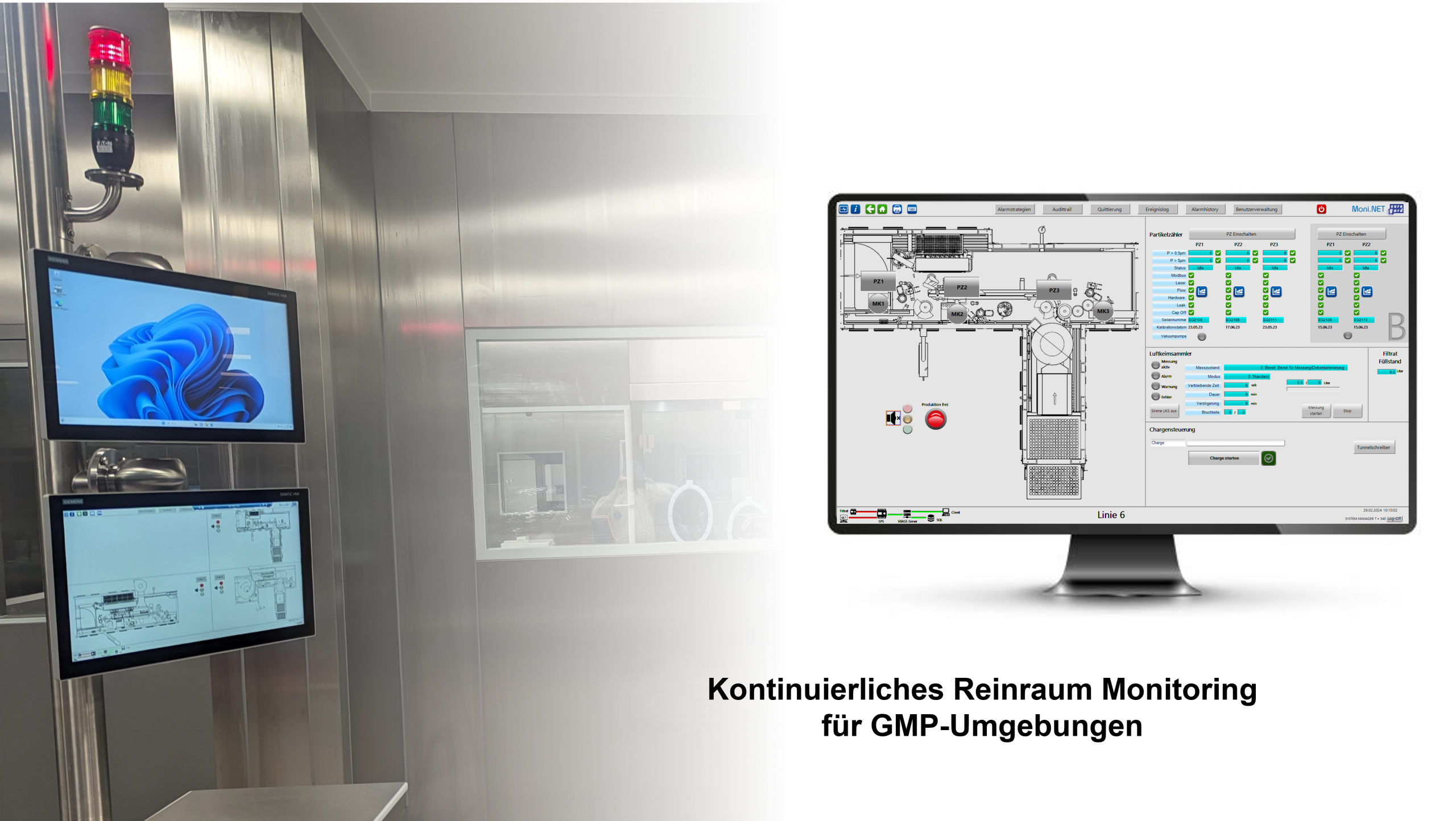 Software für kontinuierliches Reinraum Monitoring in GMP-Umgebungen